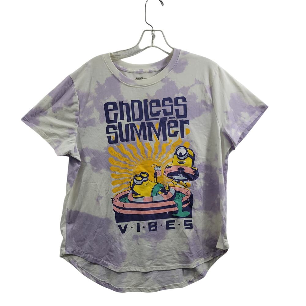 Illumination Present Minions Endless Summer White Tye Dye T Shirt Size XXL 42124